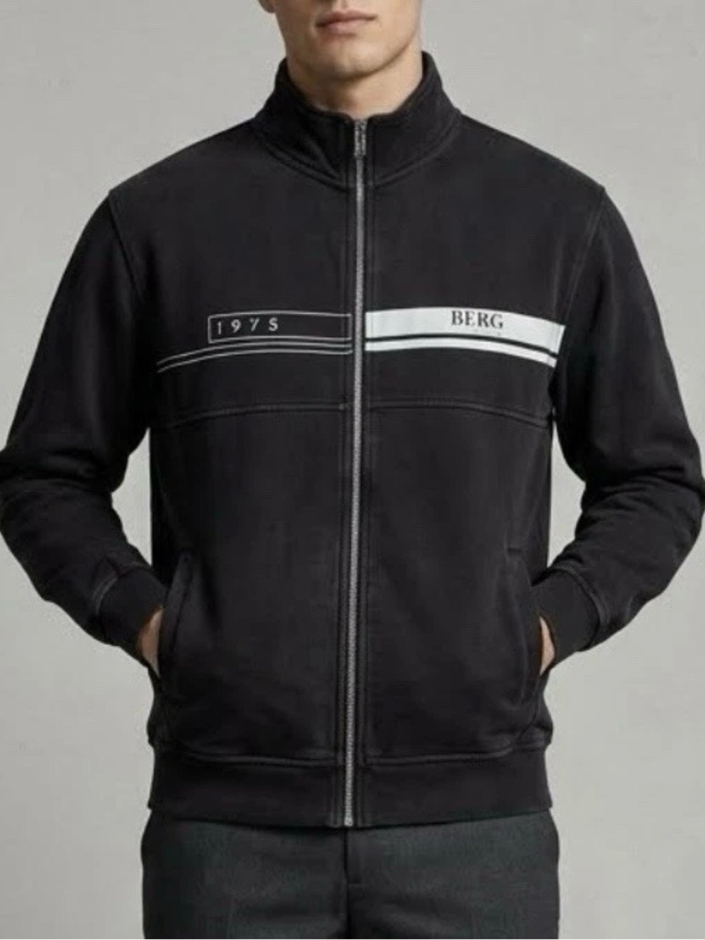 Vintage BERG 1975 Men’s Full-Zip Track Jacket - Black‎ - Size XXL